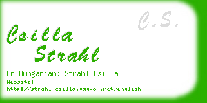 csilla strahl business card